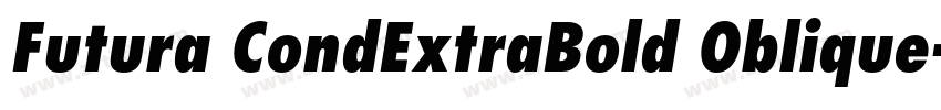 Futura CondExtraBold Oblique字体转换